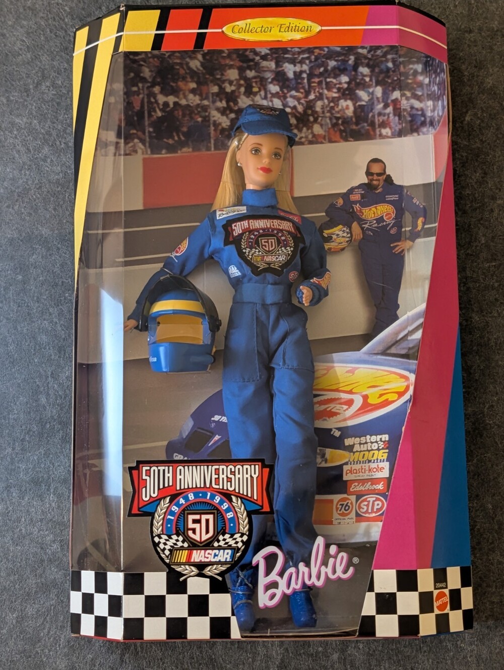 1998 Mattel Barbie Nascar 50th Anniversary Collector Edition New in Box NRFB (Co